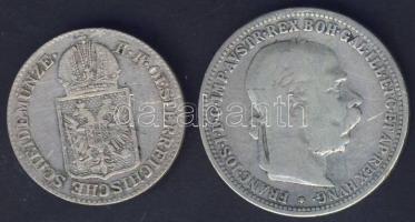 Ausztria 1849A 6Kr Ag + 1893. 1K Ag T:3