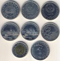 2002-2007. 50Ft (6x) 4klf motívummal + 100Ft "Kossuth" + 1981. 10Ft "FAO" T:1,2,BU