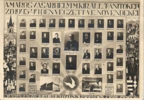 1943-43 Absolvents of the Teacher Training College in Marosvásárhely, minicard (12 × 8.5 cm)