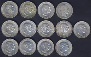 Ausztria 1894-1916. 1K Ag (13x) 4klf évszámmal T:1/2,2,3