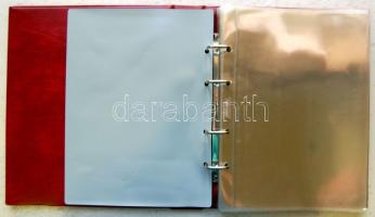 Plüss borítású luxus gyűrűs berakó nagyalakú bankjegyes borítékokhoz, vagy bankjegyekhez, betétlapok...