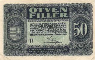 1920. 20f + 50f + 1K + 2K + 10K + 20K + 50K + 100K + 1000K T:II,III,III/IV,IV