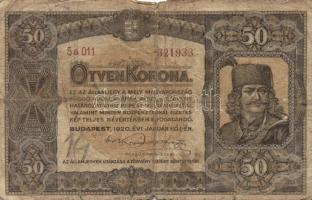 1920. 20f + 50f + 1K + 2K + 10K + 20K + 50K + 100K + 1000K T:II,III,III/IV,IV