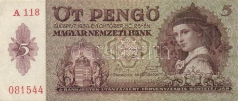 1930-1939. 5P + 10P (7x) + 20P + 50P + 100P (2x) T:II,III,III- összesen 12db