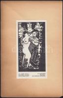 Tichy Gyula (1879-1920): Haldokló tavasz, linómetszet-papír, paszpartuban 17x27 cm