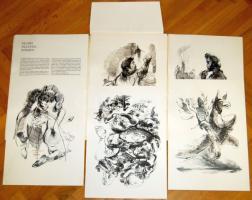 Martyn Ferenc (1899-1986): Petőfi olvasása közben mappa 20 lapos 1973, ofszett-papír 30x45 cm