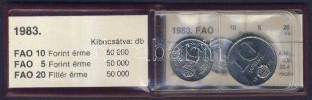 1983 20f + 5Ft + 10Ft "FAO" T:BU Eredeti tokban, tanúsítvánnyal!