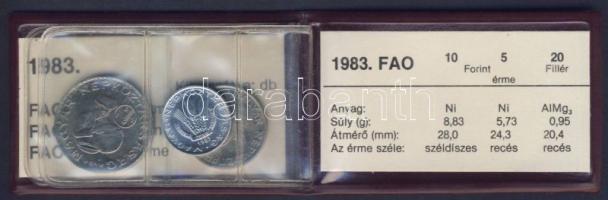 1983 20f + 5Ft + 10Ft "FAO" T:BU Eredeti tokban, tanúsítvánnyal!