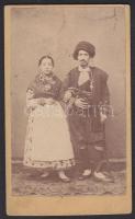 cca 1900 Népviselet keményhátú fotó