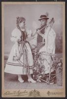 cca 1900 Népviselet keményhátú fotó