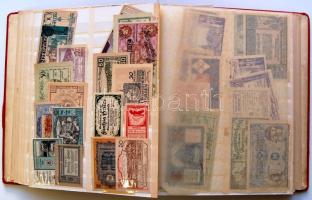 Rendkívül szép kb. 650 darabból álló kizárólag különféle osztrák szükségpénz gyűjtemény albumba rend...