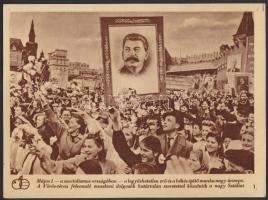 Május 1-ei felvonulás a moszkvai Vörös-téren 23x17 cm