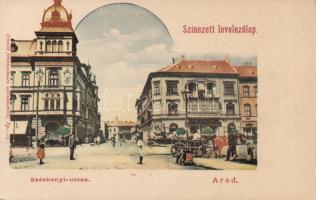 Arad Széchenyi street with restaurant, Divald