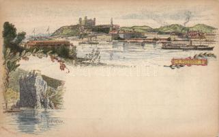 Pozsony with Dévény castle