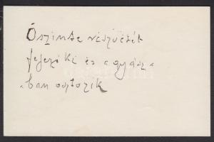 Dr. Nemes Antal címeres püspök sorai névjegykártyáján