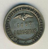 1897.Augusztus "A Szegzárd-Bátaszéki H.É.V. vasút megnyitása" fém emlékérem T:2