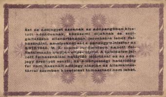 1946. 100.000AP (2x) különböző papíron, egyik "5600." rendelettel T:II+,II
