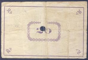 Pápa 1919. "Pápai csekk" 20K lyukasztással érvénytelenítve T:III