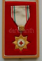 1981. Magyar Vöröskereszt kitüntetés mellszalaggal, eredeti tokban T:1