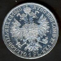Ausztria 1860A 1Fl Ag T:2