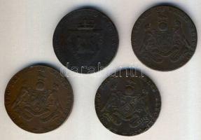 Nagy-Britannia 1790. 1/2p "Szabadkőműves" (3x) T:3 + 1465. 1/2p "IV.Edward kiváltságo...