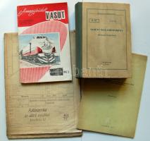 Vasúti nyomtatvány tétel: Úttörővasút Futómacskájának tervrajza, szállítási módszerek, műszaki útmutatók