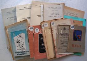 20 db könyv az 1900-as évekből: fürdő kultúra, öntözés, orvosi témák, stb.