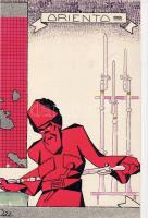 1920-1923. Schima András grafikusművész 13 db politikai tárgyú erdetei szines grafikája, 15x24 - 18x...