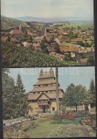 8 db nagyrészt megíratlan Colorvox hanglemez képeslap magyar városképekkel, használati útmutatóval, vegyes minőségben (hanganyaguk könnyű- és komolyzene)