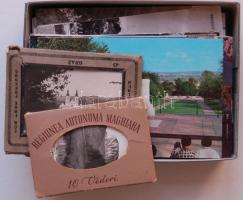 121 db jó minőségű FF és színes modern városképes lap, nagyrészt 60-as évek: Erdély és mai Magyaroroszág, számos hibátlan USA lap és 2 kisméretű fotógyűjtemény (Erdély ás Graz)