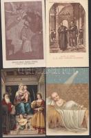22 db (keresztény) Vallási témájú régi képeslap szentekkel, imádságokkal, lithokkal, érdekességekkel / 22 Religious cards