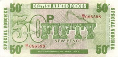 Nagy-Britannia/katonai kiadások 1948-1972. 5p, 10p, 50p, 1Ł (3x) 3 különféle, 5Ł T:I Összesen 7db! /...