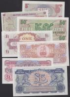 Nagy-Britannia/katonai kiadások 1948-1972. 5p, 10p, 50p, 1Ł (3x) 3 különféle, 5Ł T:I Összesen 7db! /...