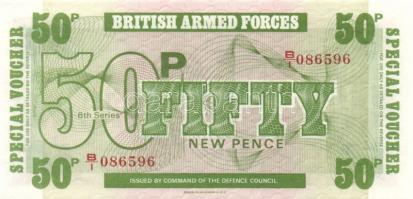 Nagy-Britannia/katonai kiadások 1948-1972. 5p, 10p, 50p, 1Ł (3x) 3 különféle, 5Ł T:I Összesen 7db! /...