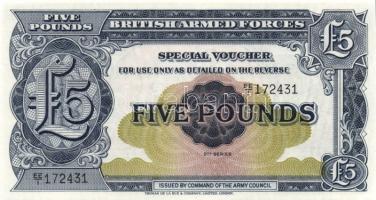 Nagy-Britannia/katonai kiadások 1948-1972. 5p, 10p, 50p, 1Ł (3x) 3 különféle, 5Ł T:I Összesen 7db! /...