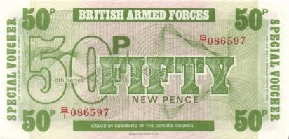 Nagy-Britannia/katonai kiadások 1948-1972. 5p, 10p, 50p, 1Ł (3x) 3 különféle, T:I Összesen 6db! / Gr...