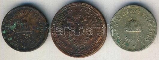 1915. 10f + 1908. 2f + 1851A 1Kr T:vegyes