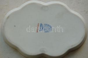 Herendi jelzéssel ellátott kézzel festett Viktória-mintás porcelán tálka / Herend chinaware tray 13,...
