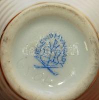 Herendi jelzéssel ellátott virágokkal díszített porcelán kis kulacs / Herend chinaware gourd 10 cm