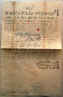 1822 Kinevezési okirat Jordánszky Elek, teológus, püspöké s Lipthay András püspök saját kezű aláírás...