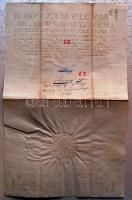 1825 Kinevezési okirat  Benyovszky János püspök és Rudnyánszky József püspök saját kezű aláírásával ...