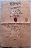 1846 Kinevezési okirat Kunszt József érsek és Mészáros Imre kanonok, író saját kezű aláírásával és p...