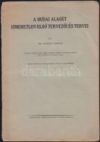 Darvas István: A Budai alagút ismeretlen első tervezői és tervei. Korrektúrapéldány a szerző saját kezú toll-javításaival!, Bp. sz. főv. házinyomda 1946