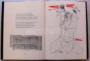 Kodály Zoltán: Psalmus Hungaricus, Kass János rajzaival, Illusztrált papírborítóban, Zeneműkiadó 197...