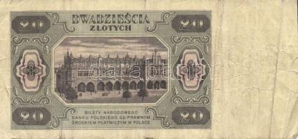 Lengyelország 1948. 20Zl + 50Zl + 100Zl (2x) T:III