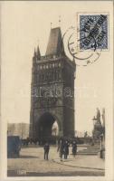 Praha Charles bridge Old Town tower photo