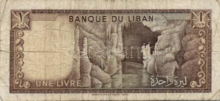 Libanon 1964-80. 1L (4x) 3különféle évszámmal T:III + 1967.5L T:III + 1986. 5L T:I + 1983. 25L T:I