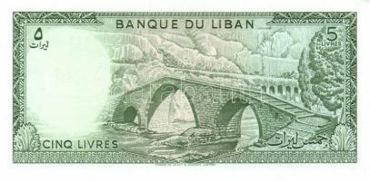 Libanon 1964-80. 1L (4x) 3különféle évszámmal T:III + 1967.5L T:III + 1986. 5L T:I + 1983. 25L T:I