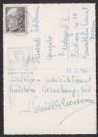 1965 Németh Marika Jászai Mari-díjas színésznő aláírása képeslapon