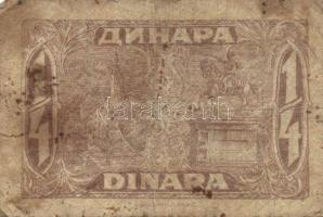 Jugoszlávia 1919. 1D T:III+ + 1921. 25P T:IV + Szerbia/német megszállás 1943. 100D (2x) T:IV